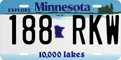 MN license plate 188RKW