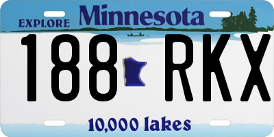 MN license plate 188RKX