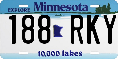 MN license plate 188RKY