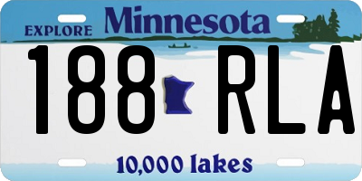 MN license plate 188RLA