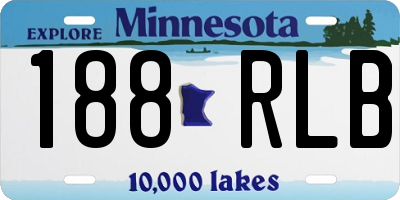 MN license plate 188RLB