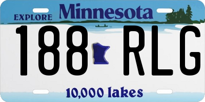 MN license plate 188RLG