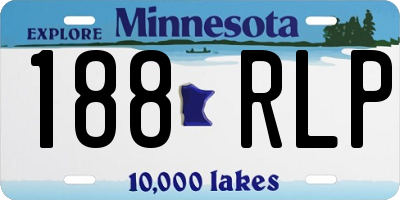 MN license plate 188RLP
