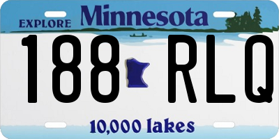 MN license plate 188RLQ