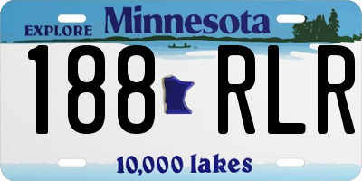 MN license plate 188RLR