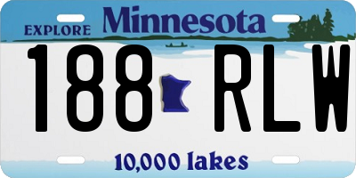 MN license plate 188RLW