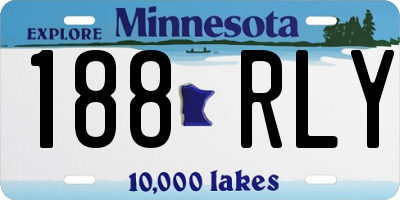 MN license plate 188RLY