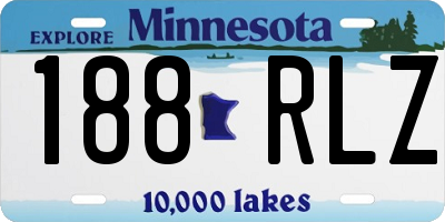 MN license plate 188RLZ