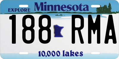 MN license plate 188RMA