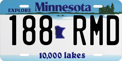 MN license plate 188RMD
