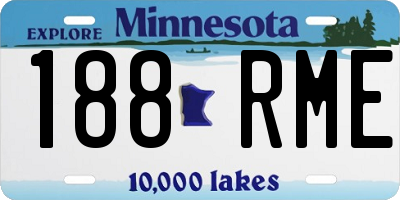 MN license plate 188RME