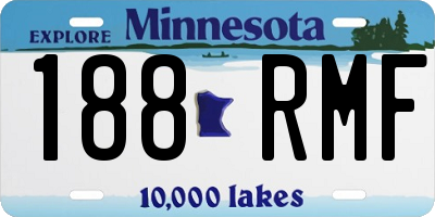 MN license plate 188RMF