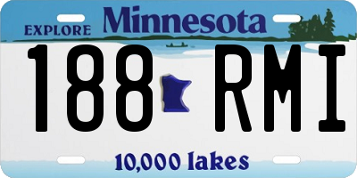 MN license plate 188RMI