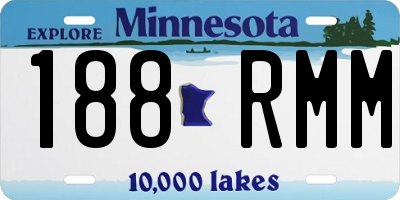 MN license plate 188RMM