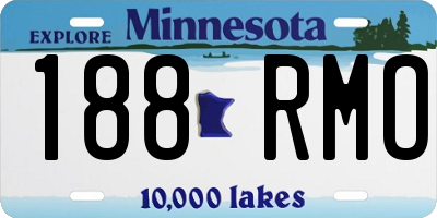 MN license plate 188RMO