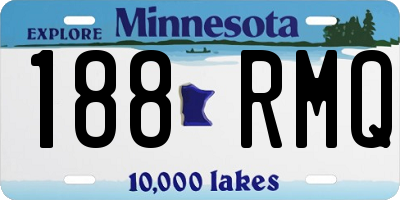 MN license plate 188RMQ