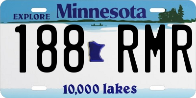 MN license plate 188RMR