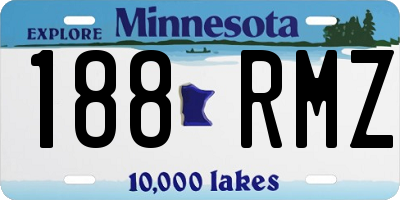 MN license plate 188RMZ