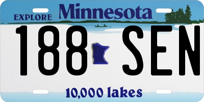 MN license plate 188SEN