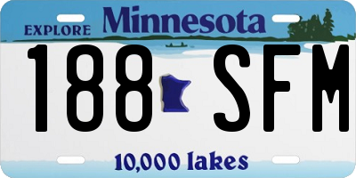 MN license plate 188SFM