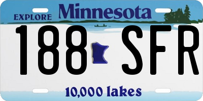 MN license plate 188SFR