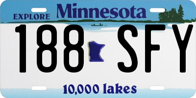 MN license plate 188SFY