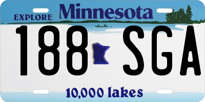 MN license plate 188SGA
