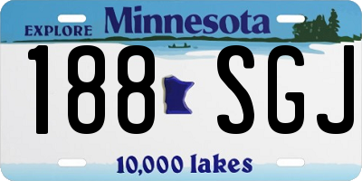 MN license plate 188SGJ