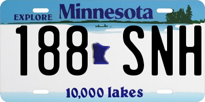 MN license plate 188SNH