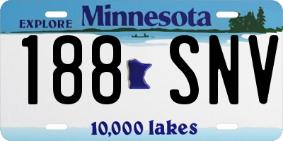 MN license plate 188SNV