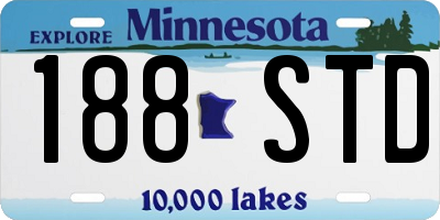 MN license plate 188STD