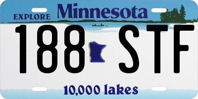 MN license plate 188STF