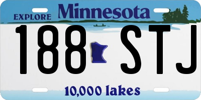 MN license plate 188STJ