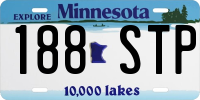 MN license plate 188STP