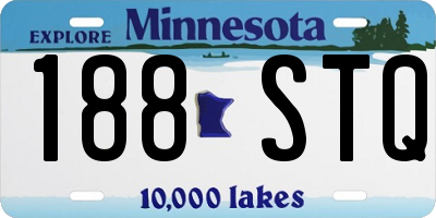 MN license plate 188STQ