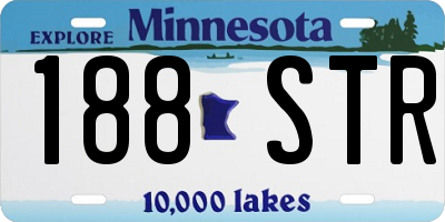 MN license plate 188STR