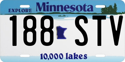 MN license plate 188STV