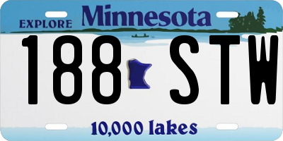 MN license plate 188STW