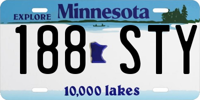 MN license plate 188STY