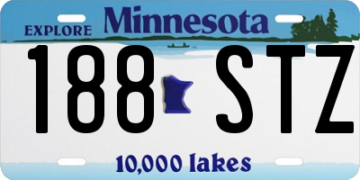 MN license plate 188STZ