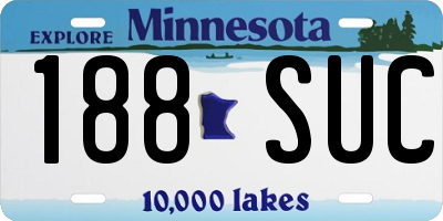 MN license plate 188SUC