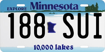 MN license plate 188SUI
