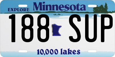 MN license plate 188SUP
