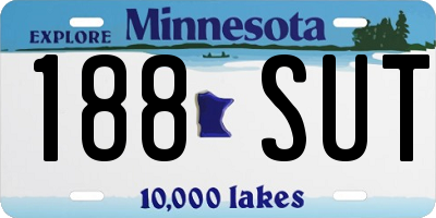 MN license plate 188SUT
