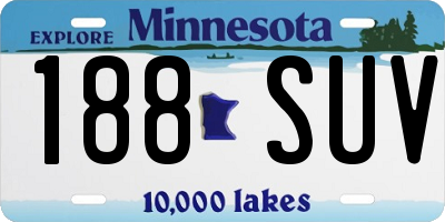 MN license plate 188SUV