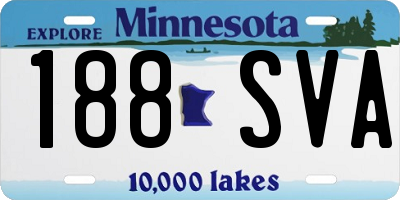 MN license plate 188SVA