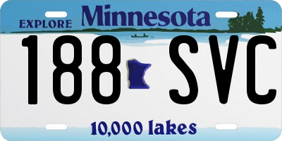 MN license plate 188SVC