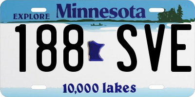MN license plate 188SVE