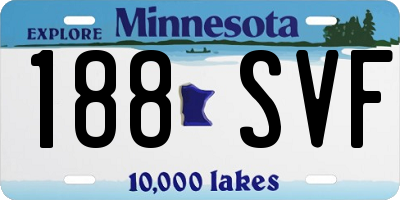 MN license plate 188SVF