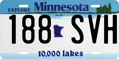 MN license plate 188SVH